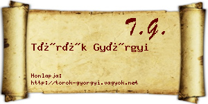 Török Györgyi névjegykártya